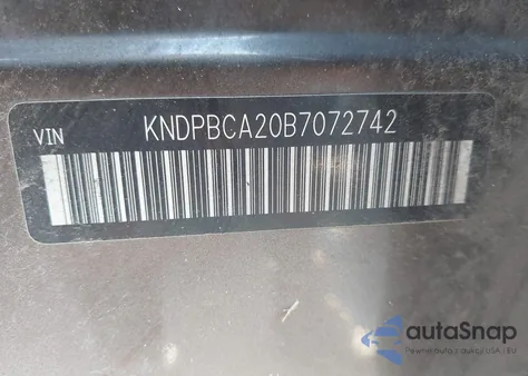 2011 Kia Sportage Lx z USA, uszkodzony, nr VIN KNDPBCA20B7072742